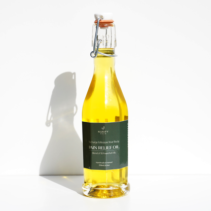 Blend of oils for rejuvenation and pain relief from arthritis, back pain, shoulder pain and other aches & pains